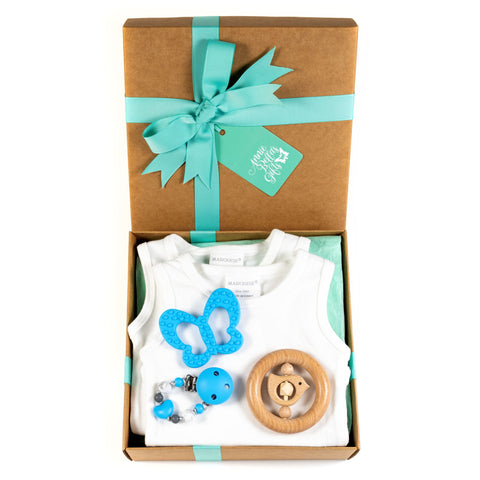Newborn Baby Boys Teething Essentials Gift Box