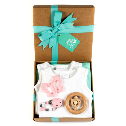 Newborn Baby Girls Teething Essentials Gift Box