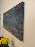 Modern Abstract, Painted Flowers 70cm x 140cm