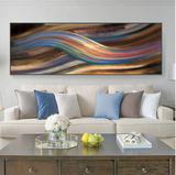 Modern Abstract, Rainbow Oil 60cm x 180cm