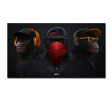 Modern Pop Culture, Hear No Evil, Speak No Evil, See No Evil 70cm x 120cm